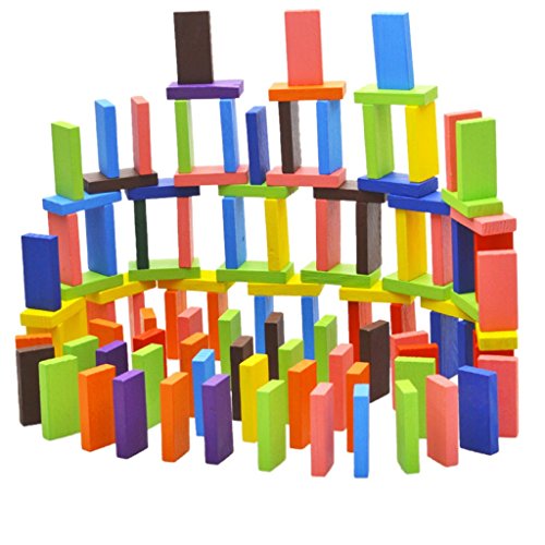 Color Wooden Dominos Blocks Set (150 Pcs)